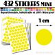 432 Ronds 1 cm - Stickers mini gommettes