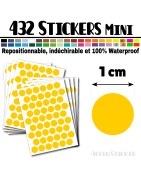 432 Ronds 1 cm - Stickers mini gommettes