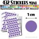 432 Ronds 1 cm - Stickers mini gommettes
