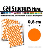 624 Ronds 0,8 cm - Stickers mini gommettes