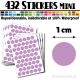 432 Ronds 1 cm - Stickers mini gommettes