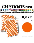 624 Ronds 0,8 cm - Stickers mini gommettes