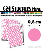 624 Ronds 0,8 cm - Stickers mini gommettes