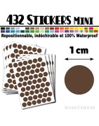 432 Ronds 1 cm - Stickers mini gommettes