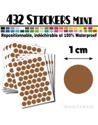 432 Ronds 1 cm - Stickers mini gommettes