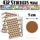 432 Ronds 1 cm - Stickers mini gommettes