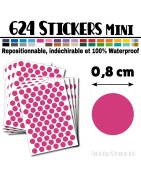 624 Ronds 0,8 cm - Stickers mini gommettes