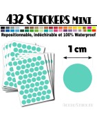 432 Ronds 1 cm - Stickers mini gommettes