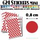 624 Ronds 0,8 cm - Stickers mini gommettes