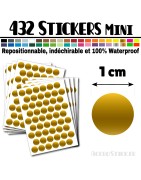 432 Ronds 1 cm - Stickers mini gommettes