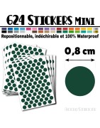 624 Ronds 0,8 cm - Stickers mini gommettes