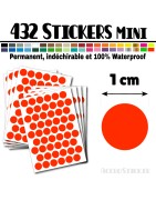 432 Ronds 1 cm - Stickers mini gommettes