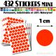 432 Ronds 1 cm - Stickers mini gommettes