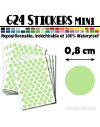 624 Ronds 0,8 cm - Stickers mini gommettes