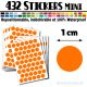 432 Ronds 1 cm - Stickers mini gommettes