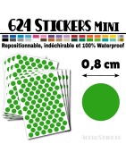 624 Ronds 0,8 cm - Stickers mini gommettes