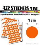 432 Ronds 1 cm - Stickers mini gommettes