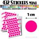 432 Ronds 1 cm - Stickers mini gommettes