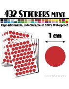 432 Ronds 1 cm - Stickers mini gommettes