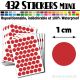 432 Ronds 1 cm - Stickers mini gommettes