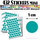 432 Ronds 1 cm - Stickers mini gommettes
