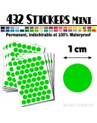 432 Ronds 1 cm - Stickers mini gommettes