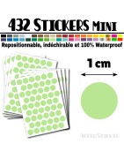 432 Ronds 1 cm - Stickers mini gommettes