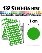 432 Ronds 1 cm - Stickers mini gommettes