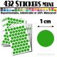 432 Ronds 1 cm - Stickers mini gommettes