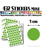 432 Ronds 1 cm - Stickers mini gommettes