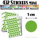 432 Ronds 1 cm - Stickers mini gommettes