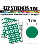432 Ronds 1 cm - Stickers mini gommettes