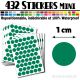 432 Ronds 1 cm - Stickers mini gommettes