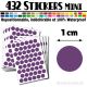 432 Ronds 1 cm - Stickers mini gommettes