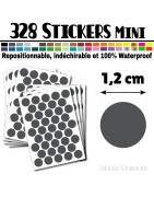 328 Ronds 1,2 cm - Stickers mini gommettes