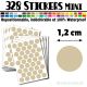 328 Ronds 1,2 cm - Stickers mini gommettes
