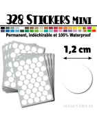 328 Ronds 1,2 cm - Stickers mini gommettes