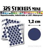 328 Ronds 1,2 cm - Stickers mini gommettes