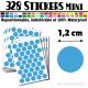 328 Ronds 1,2 cm - Stickers mini gommettes