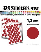 328 Ronds 1,2 cm - Stickers mini gommettes