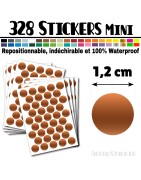 328 Ronds 1,2 cm - Stickers mini gommettes