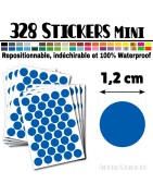 328 Ronds 1,2 cm - Stickers mini gommettes