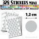 328 Ronds 1,2 cm - Stickers mini gommettes