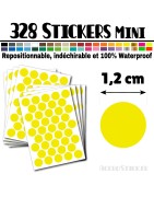 328 Ronds 1,2 cm - Stickers mini gommettes