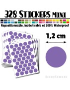 328 Ronds 1,2 cm - Stickers mini gommettes