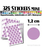 328 Ronds 1,2 cm - Stickers mini gommettes