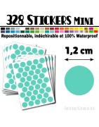 328 Ronds 1,2 cm - Stickers mini gommettes