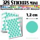 328 Ronds 1,2 cm - Stickers mini gommettes