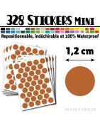 328 Ronds 1,2 cm - Stickers mini gommettes