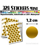 328 Ronds 1,2 cm - Stickers mini gommettes